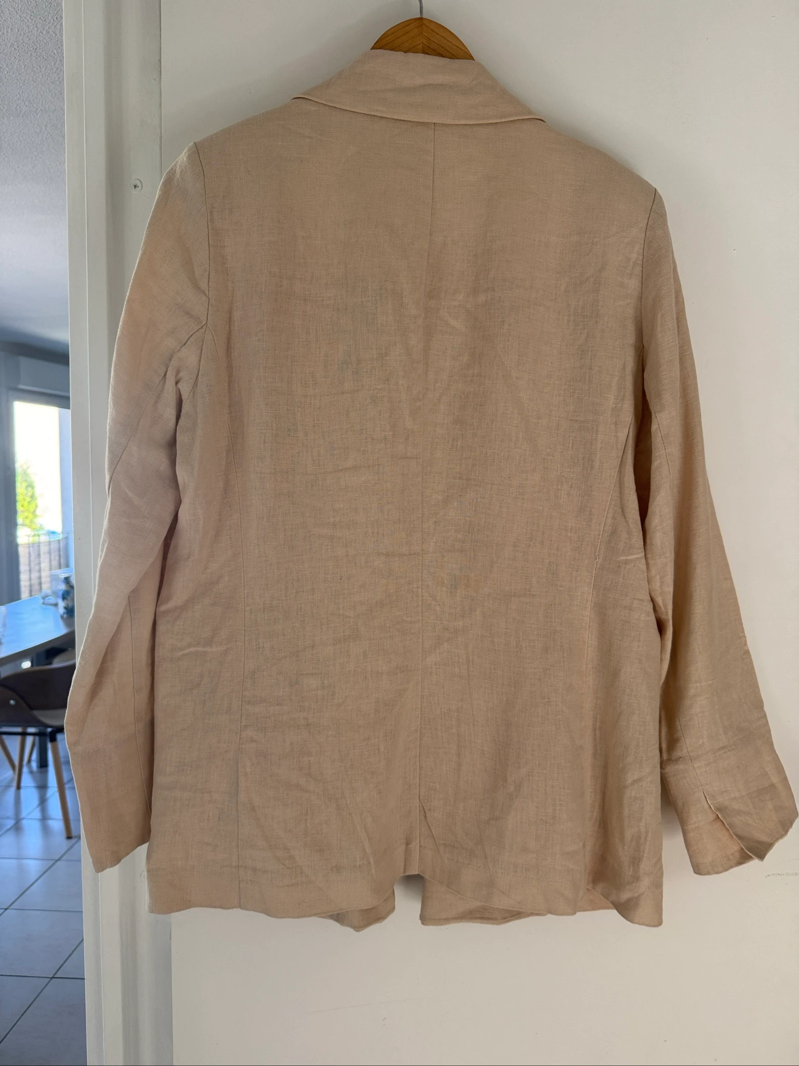 Blazer leve Camaïeu rosa pálido / salmão - Linho e viscose - Tamanho 40 – photo 2